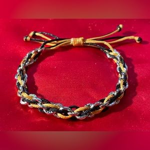 Brand New Thick Threaded Silver Tone Chain Bracelet